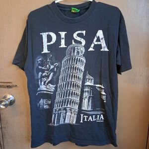 Vintage Pisa Italia Art Tee Lemon Collection Tag 165‎ Ring Spun Cotton XL EUC